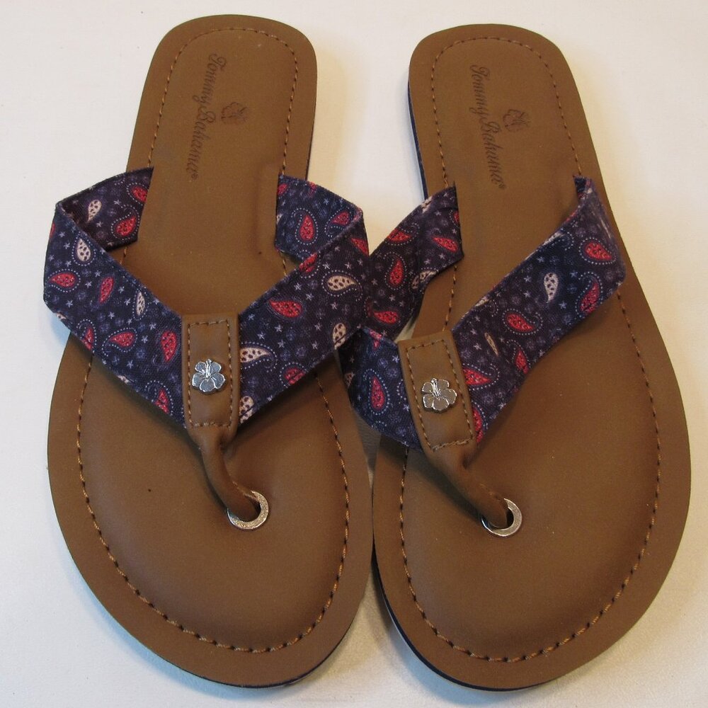 Tommy Bahama Paisley Flip Flop Thong Sandals Size 7